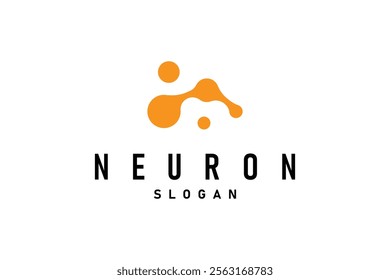 Neuron Logo, Neuron Nerve or Seaweed Vector Abstract Molecule Design, Template Illustration