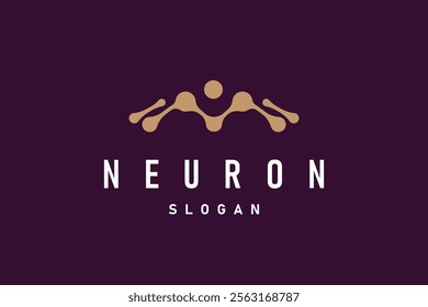 Neuron Logo, Neuron Nerve or Seaweed Vector Abstract Molecule Design, Template Illustration