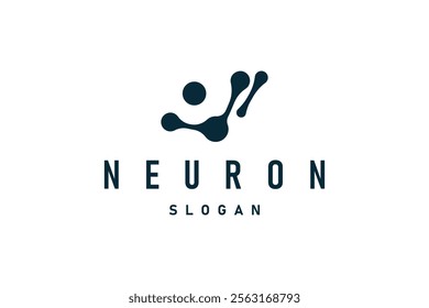 Neuron Logo, Neuron Nerve or Seaweed Vector Abstract Molecule Design, Template Illustration