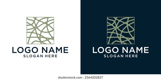 Neuron Logo, Neural Vector or Seaweed Neuron Abstract Molecular Design, Template Illustration.