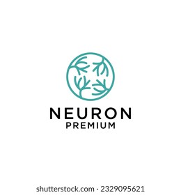 ilustración de icono del vector del logotipo de neurona