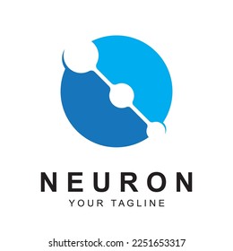 neuron logo vector with slogan template