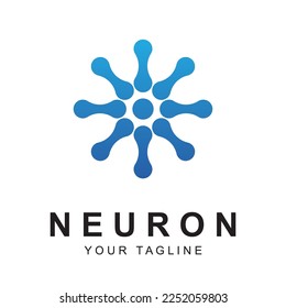 neuron logo vector with slogan template