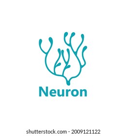 Neuron Nerve Cell or Coral Seaweed logo design inspiration