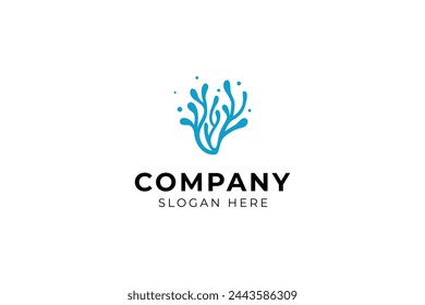 neuron nerve cell icon logo in flat template vector design style