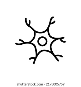 Neuron, nerve line icon. Simple outline style. Brain, neuro cell, health concept. Vector illustration design isolated on white background. EPS 10.