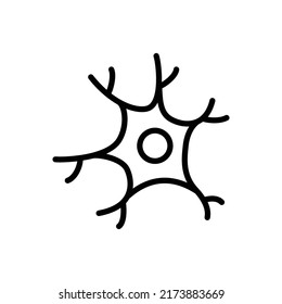 Neuron, nerve line icon. Simple outline style. Brain, neuro cell, health concept. Vector illustration design isolated on white background. EPS 10.