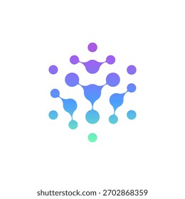 Neuron Network Science Hexágono comercial, orgânico, logotipo