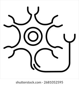 Vektorgrafik des Neuronumrisssymbols