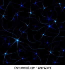 Neuron Seamless Pattern In Vector