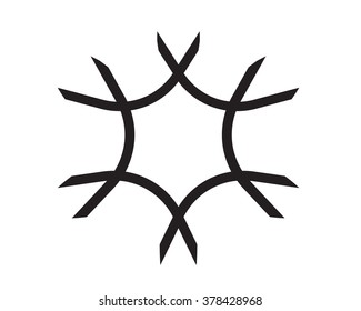neuron sign design graphic element isolated