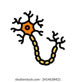neuron structure neuroscience neurology color icon vector. neuron structure neuroscience neurology sign. isolated symbol illustration