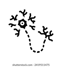 neuron structure neuroscience neurology glyph icon vector. neuron structure neuroscience neurology sign. isolated symbol illustration