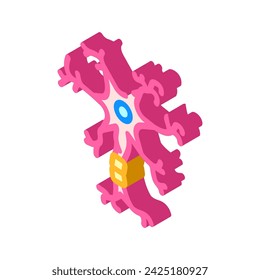 neuron structure neuroscience neurology isometric icon vector. neuron structure neuroscience neurology sign. isolated symbol illustration