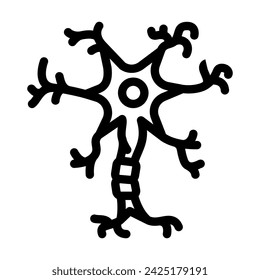 Neuronenstruktur Neurowissenschaft Neurologie Linie Ikone Vektor. Neuronenstruktur Neurowissenschaft Neurologie Zeichen. Isoliertes Kontursymbol Schwarze Illustration