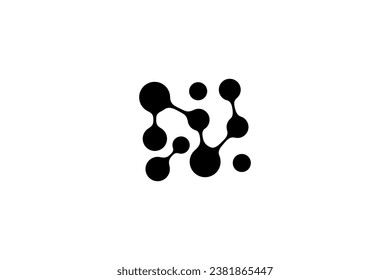 Neuron Symbol Logo Design Vector