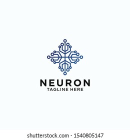 neuron System Technology vector Template design