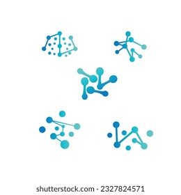 Neuron vector logo design. - Vector