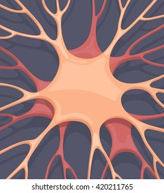 Neuronal cells background. Vector illustration

