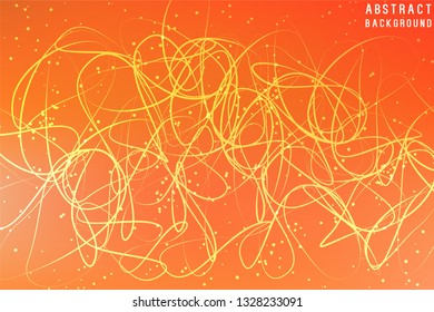 Neurones Vector illustration Internet Connection, Science, Technology, Communication, Chemistry, Biology, Medicine.Geometric Graphic Abstract Background from Colored Mesh, Lines, Dots.
