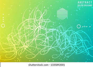 Neurones Vector illustration Internet Connection, Science, Technology, Communication, Chemistry, Biology, Medicine.Geometric Graphic Abstract Background from Colored Mesh, Lines, Dots.