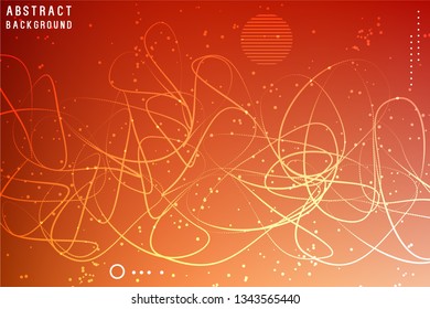 Neurones Vector illustration Internet Connection, Science, Technology, Communication, Chemistry, Biology, Medicine.Geometric Graphic Abstract Background from Colored Mesh, Lines, Dots.