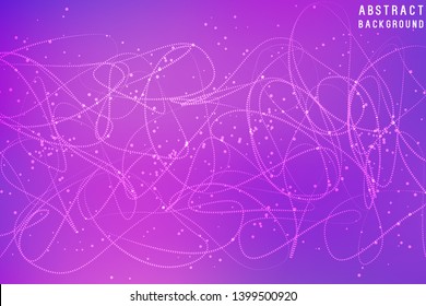 Neurones Vector illustration Internet Connection, Science, Technology, Communication, Chemistry, Biology, Medicine. Geometric Graphic Abstract Background from Colored Mesh, Lines, Dots.