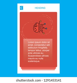 Neurons mobile vertical banner design design. Vector
