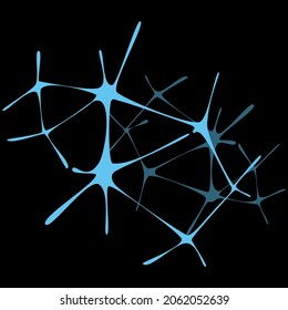 Neurons network illustration, intellectual process or technology scheme 