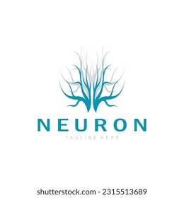 Neuron, algas marinas o diseño del logotipo de la célula nerviosa molécula icono de la plantilla del logotipo con concepto de vector 