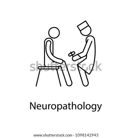 Neuropathology Icon Element Medicine Icon Name Stock Vector