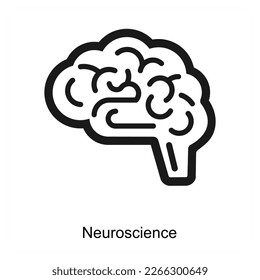 Concepto de neurociencia e icono cerebral