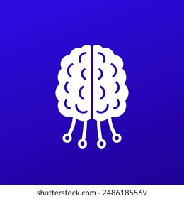 neuroscience vector icon with a brain