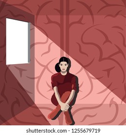 Neuroscience - Woman Sitting Near Window Inside Room 