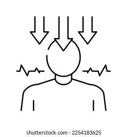 neurosis psychological disease line icon vector. neurosis psychological disease sign. isolated contour symbol black illustration