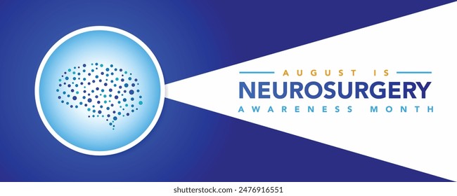 Neurosurgery awareness month is observed every year in August, it is the medical specialty concerned with the rehabilitation of disorders which affect any portion of the nervous system. Vector art