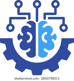 Neurotechnology Icon, Element For Design