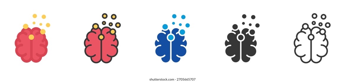 Conjunto de iconos de neurotransmisores Estilo múltiple Varias colecciones