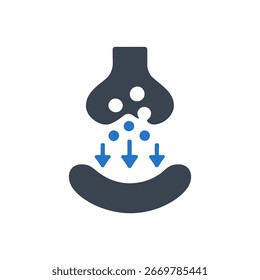Neurotransmitters Icon Isolated On White Background 
