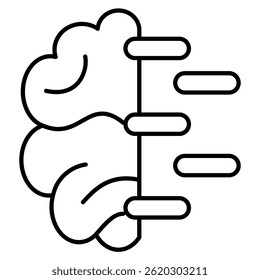 Neurotransmitter-Symbol, dargestellt durch mikroskopische Zelle Line-Stil.