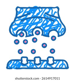 neurotransmitters neuroscience neurology doodle icon sketch vector. neurotransmitters neuroscience neurology sign. isolated symbol illustration