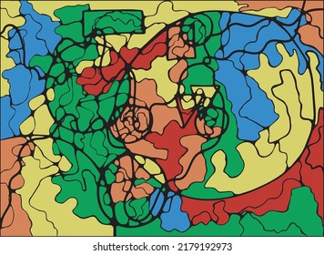 neurotrophic pattern. Drawing in neurography