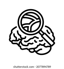 neurovascular surgery line icon vector. neurovascular surgery sign. isolated contour symbol black illustration