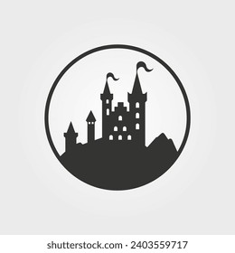 Neuschwanstein Castle icon - Simple Vector Illustration