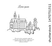 Neuschwanstein Castle vector line icon. black symbol Neuschwanstein Castle. Neuschwanstein Castle sign. Neuschwanstein Castle logo