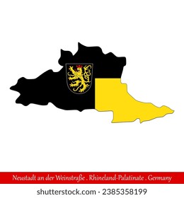 Neustadt an der Weinstraße Flag - Rhineland-Palatinate,Germany (EPS)