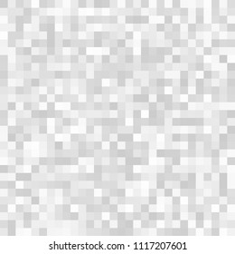 Neutral abstract background of gray squares. A dotted seamless pattern, a mosaic. Vector illustration