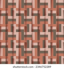 Neutral abstract geometric seamless pattern. fashionable trendy print design scandi all over print. Vector illustration for tile, rug, fashionable.