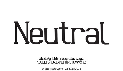 Neutral, Abstract trendy futuristic alphabet font. digital space typography vector illustration design
