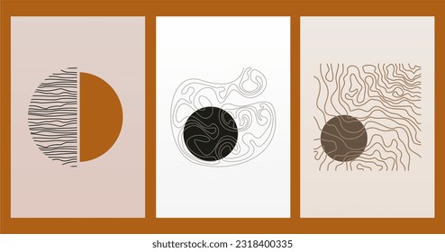 Neutral Abstract Wall Art. Minimalist Geometric Printable.  Abstract Boho Printable Wall Decor